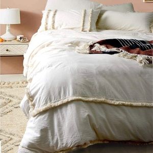 Two Euro Shams Anthropologie Cream Boho